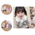 thumbnail image 1 of Children Scarf Ultra Soft Keep Warm Splicing Design Winter Sweet Dotted Cross Girls Neckerchief for Daily Wear, 1 of 8