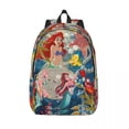 thumbnail image 2 of Custom Princess Ariel Travel Canvas Backpack Women Men School Computer Bookbag The Little Mermaid College Student Daypack Bags, 2 of 5