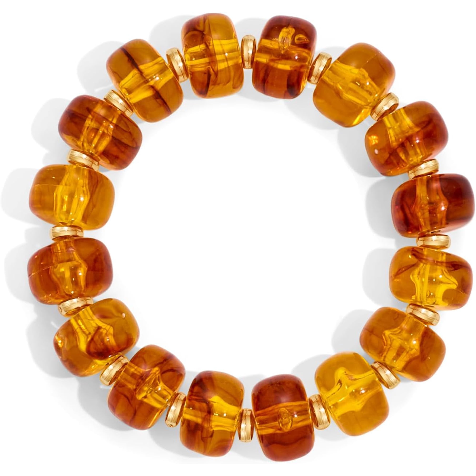 Bead Bracelet for Women Vibrant Color Resin Beads Bracelets Elastic Stretch Chunky Bracelet Boho Summer Beach Vacation Jewelry
