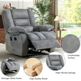 thumbnail image 4 of Bonzy Home 36'' Massage Recliner Chair with Heat and Vibration – Soft Fabric Manual Reclining Chair for Living Room and Bedroom – Light Gray, 4 of 10