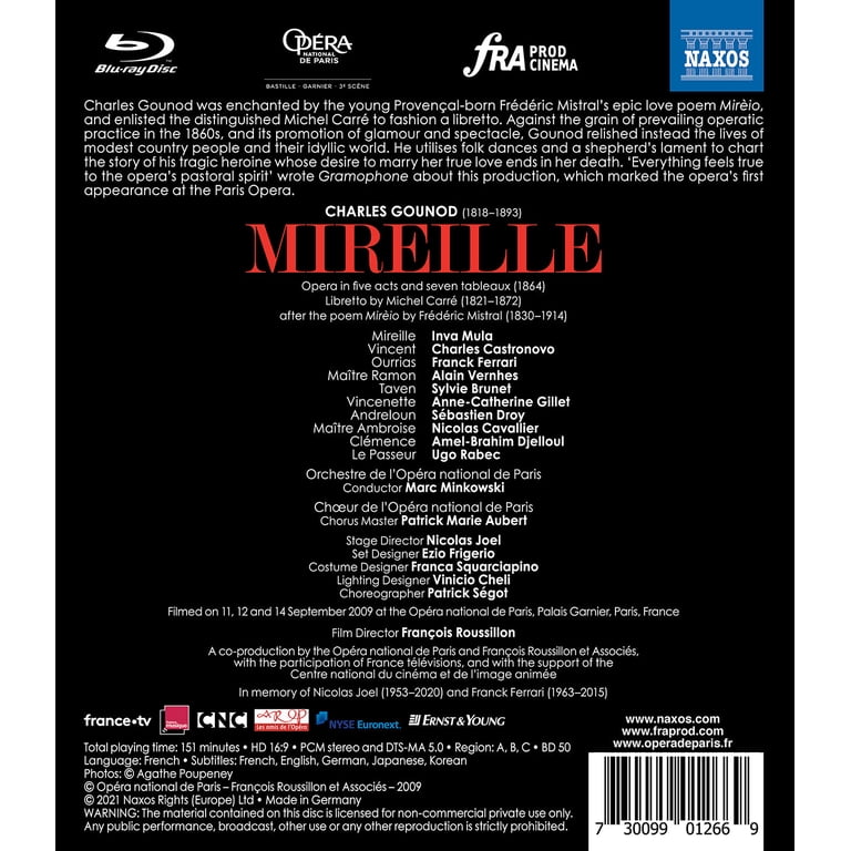 Mireille (Blu-ray), Naxos, Music & Performance - Walmart.com