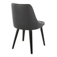 thumbnail image 5 of LumiSource Black Wood, Black PU Marche Chair - Set of 2, 5 of 8