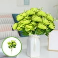 thumbnail image 1 of Ramo de flores artificiales | Tallo de rosa artificial multicolor 33cm • Decoración de plástico para bodas en oficina en casa • Configuración vegetal sintética ecológica y duradera • Hojas y, 1 of 6