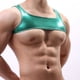 thumbnail image 5 of pstuiky Camiseta sin mangas para hombre, Camiseta de tirantes ajustada de cuello redondo de piel sintética de seda helada con estampado en caliente de color liso para hombre Chaleco de hombre xl, 5 of 6