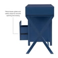 thumbnail image 4 of Linon Peggy Side Storage Wood Desk with 4 Drawers Silver Hardware in Navy Blue, 4 of 20