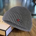 thumbnail image 2 of ievspot Men Winter Hat Dome Stretchy Dome Knitted Thermal Anti-slip Fall Winter Outdoor Cycling Work Street Cap, 2 of 8
