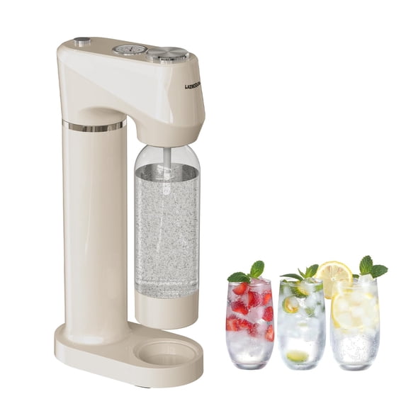 Sparkling Water Maker for Home, Soda Streaming Maker with 2 BPA free Bottles(1L + 0.5L) Carbonated Water Seltzer Fizzy Drink Machine, Compatible with