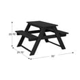 thumbnail image 3 of WestinTrends Malibu Outdoor Patio Kids HDPE Plastic Picnic Bench Table, Sand, 3 of 5
