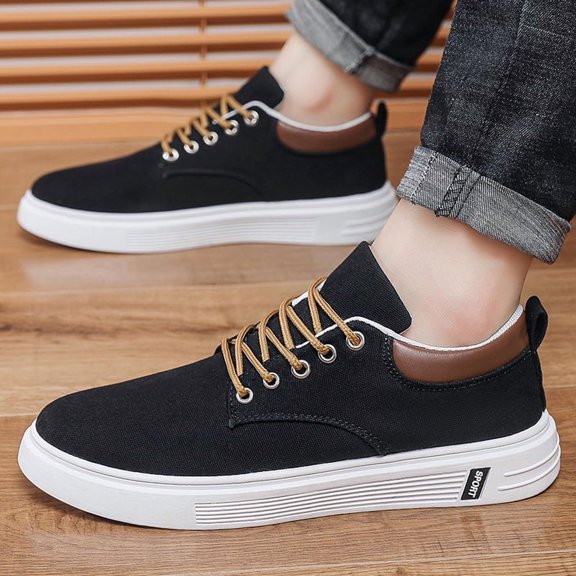 Men's Breathable Lightweight Knit Running Sneakers - Gym & Casual Wear - Upper/ Cushioning, Lace-Up Style (Year-Round),Wide Width Compatible Low-Top Sneakers Suitable