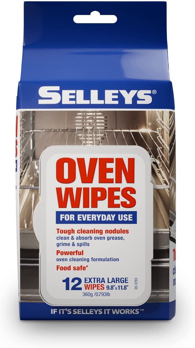 Oven Wipes, Heavy Duty Oven Cleaner Wipes, Cleans and Absorbs Grease, Grime and Spills, 12 Wipes