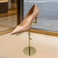 thumbnail image 2 of veasfak Shoe Rack Adjustable Height Rack Retail Supplies for High Heels Sandals Shop Gold, 2 of 9