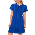 thumbnail image 3 of Cece Short Sleeve Pintuck Dress W Tie,Womens, 3 of 3