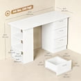 thumbnail image 3 of HOMCOM Bureau d'Ordinateur avec Étagères de Rangement à 3 Niveaux, Bureau de Bureau à Domicile, Blanc, 3 of 10