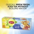 thumbnail image 2 of Lipton Cold Brew Iced Tea Bags, Family Size, 22 Count (Pack of 6), 2 of 5