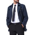 thumbnail image 4 of Abrigo de media longitud INSPIRE CHIC para hombre, abrigo de invierno con cremallera de un solo botón, abrigo de negocios con cuello de bufanda, color azul oscuro, 4 of 6