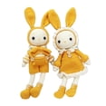 thumbnail image 2 of veasfak Complete Crochet Kit A Pair of Rabbit Stuffed Animal Crochet Craft Set Hand Made Yellow, 2 of 9