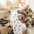thumbnail image 5 of Homewish Dark Halloween Wizard Skeleton 7pcs Queen Bedding,Crow Pumpkin Print Bedding Comforter Set Queen,Tan Black Orange,Halloween Reversible, 5 of 8