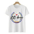 thumbnail image 5 of IROINNID Women's Casual Fashion T-shirt Short Sleeve Round Neck Happy 100th Day Of School Printed Tops, 5 of 7