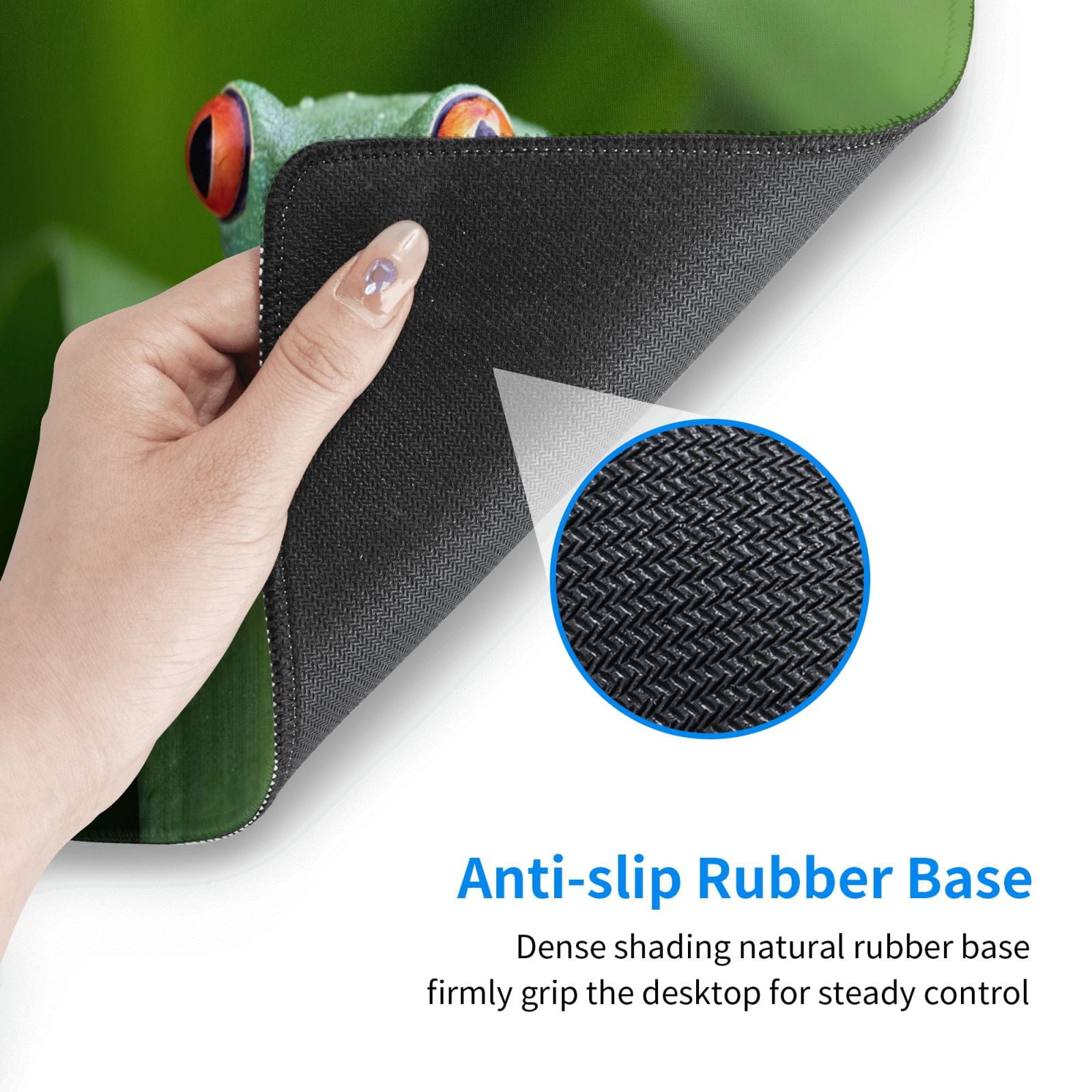 Xecao Red-Eyed Tree Frog for Waterproof Mouse Pad - Extended Contour Mouse Mat, Large Gaming Mousepad Laptop Keyboard Mat with Non-Slip Rubber Base