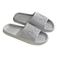 thumbnail image 2 of Summer Savings! Zpanxa Slippers for Women Mens Solid Color Slippers Super Soft Breathable Anti-Slip Bedroom Home Slippers Flip Flops for Women Gray 41, 2 of 4
