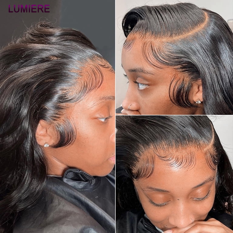 16” BLACK HUMAN BRAZILIAN BODY WAVE LACE FRONT WIG Brazilian Body Wave Front Lace Wigs | Intriguing Hair main image 4