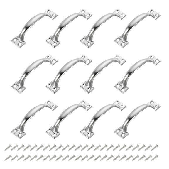 Gate Handle Pulls, 12pack 4 inch/99mm Long Door Pull Handles with Screws for Cabinet Drawer Hardware Pulls