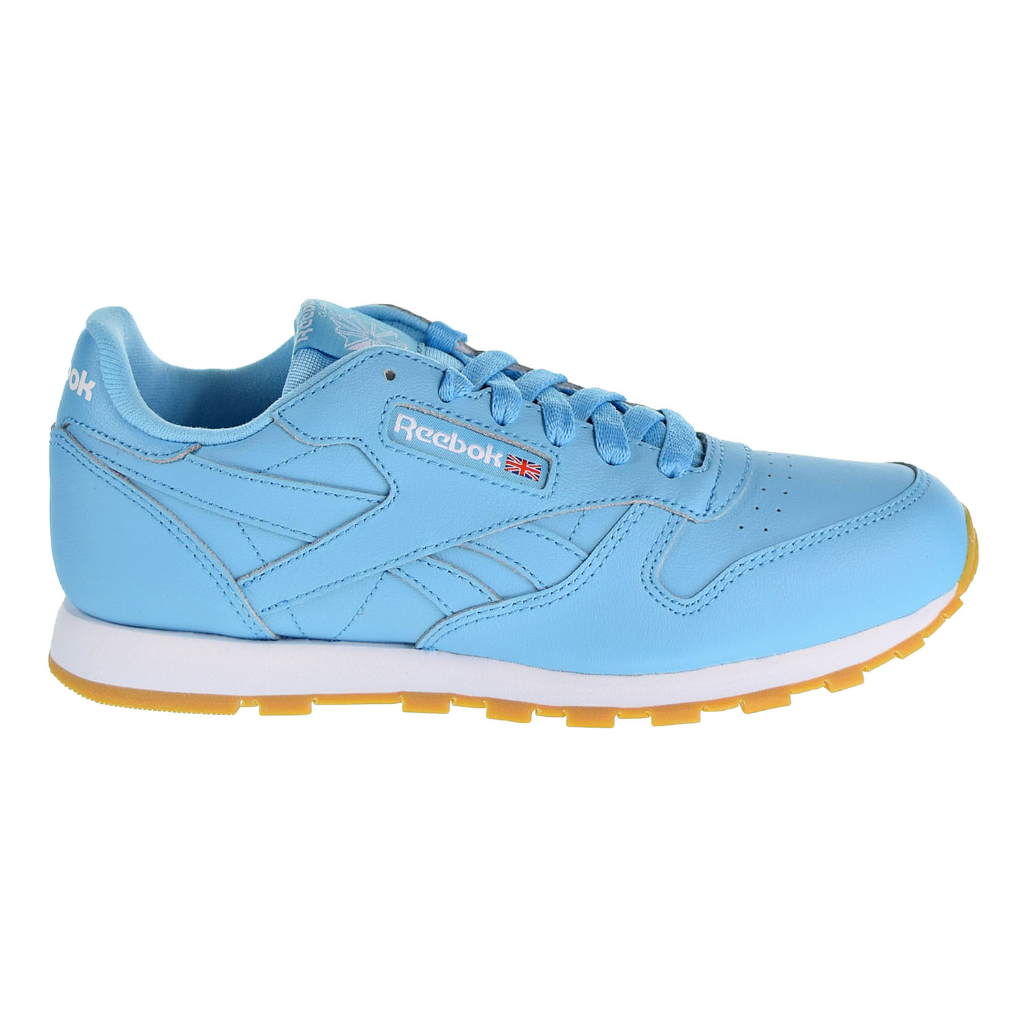 Reebok Classic Leather Gum Boys Shoes Crisp Blue/White/Gum cn4095 - image 1 of 6