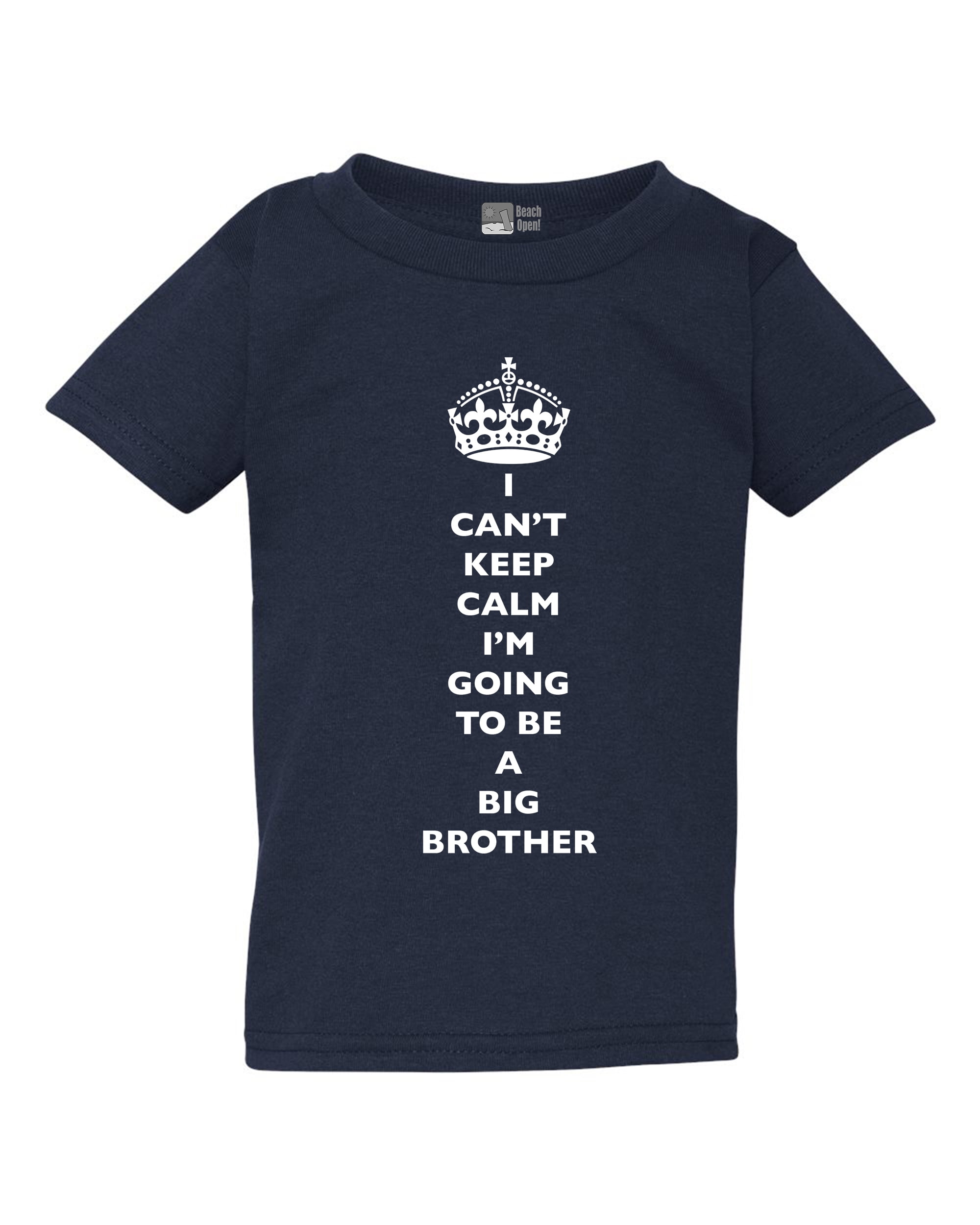 Youth I Can't Keep Calm I'm Going To Be A Brother T-Shirt Boys Kids New Baby Tee 