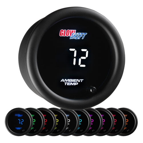 GlowShift 10 Color Digital Ambient Air Temperature Gauge