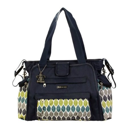 - Kalencom Quilted Nylon Nola Tote Navy Feathers Diaper Bag