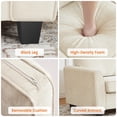 thumbnail image 6 of 83" Oversized Chenille Sofa for Living Room | 3-Seater Cloud Couch with Washable Covers & Deep Seats | Mid-Century Modern Upholstered Sofa with Armrests for Apartment, Bedroom & Office, Beige/Grey, 6 of 9