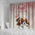 thumbnail image 4 of Every Fart is Love Note Cavalier King Charles Spaniel Guilty Face Valentine's Shower Curtain Dog Lover Gifts Waterproof Bathroom Bathtub Curtain - 01016, 4 of 5