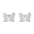 thumbnail image 3 of Wosthever 1 par de guantes de lona para horno de microondas, protección portátil resistente al calor para colgar, guantes de cocina para Gris 2piezas, 3 of 6