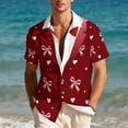 thumbnail image 4 of Stamzod Shirts for Men 2026 Valentine's Day Short Sleeve Summer Hawaiian Shirt Lover Heart Mens Vacation Outfits Red D M, 4 of 9