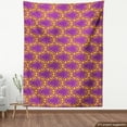 thumbnail image 3 of Abstract Fabric by the Yard, Bicolour Creative Contemporary Design Rounds Funny Cheerful Illustration, Decorative Upholstery Fabric for Sofas and Home Accents, Violet Earth Yellow by Ambesonne, 3 of 4