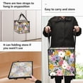 thumbnail image 2 of Home Organizer Foldable Fabric Storage Bin With Handle Colorful Hand Drawn Flowers, 2 of 7