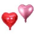thumbnail image 3 of FELTECHELECTR 30 globos de aluminio de 18 pulgadas con forma de corazón para San Valentín, fotos, bodas, fiestas (15 rojos y 15 rosas), 3 of 6
