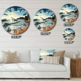 thumbnail image 4 of Designart "Shimmering Sands by the Beach III" Nautical & Beach Oversized Wall Clock, 4 of 5