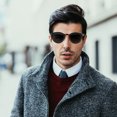 thumbnail image 3 of Miangastore 1 Paire de Lunettes de Soleil pour Hommes Rondes Été Lunettes de Plage Fête Décor, 3 of 9