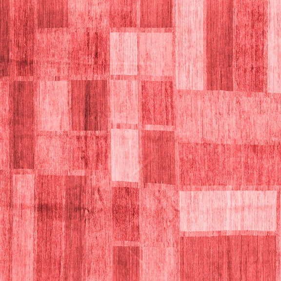 Ahgly Company Indoor Square Patchwork Red Transitional Area Rugs, 3' Square