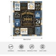 thumbnail image 5 of 21st Birthday Gifts for Him, Cool 21st Birthday Gifts for Boy, Presents for 21st Birthday Male, 21 Year Old Birthday Gifts for Him, Happy 21st Birthday Decorations for Men Throw Blanket 50" x 60", 5 of 5