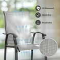 thumbnail image 3 of Nuu Garden 5-Piece Outdoor Bar Set, Bar Height Patio Bistro Set, 4 Textilene Height Back Bar Stools with Footrest and 1 High Top Table with Umbrella Hole, Black and Gray, 3 of 10