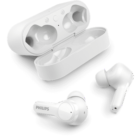 UPC: 0840063202337 | Philips T3217 True Wireless Headphones with Dual-Mic Environmental Noise Cancellation and IPX5 Water Resistance  White