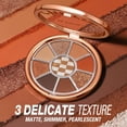 thumbnail image 5 of O.TWO.O 9-Color Eyeshadow Palette, Matte & Shimmer Warm Neutral Shades, Long-Lasting Waterproof Vegan Eye Makeup, 5 of 11