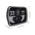 thumbnail image 3 of 5x7 7x6 Inch LED Headlight Replacement for Cherokee XJ 1984 1985 1986 -2001 High Beam/Low Beam - IP67 Waterproof Plug and Play, 3 of 11