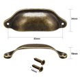 thumbnail image 2 of Uxcell Cup Drawer Pull Kitchen Cabinet Handles Bronze Tone, 83mm Hole Centers, 10 Pcs, 2 of 6
