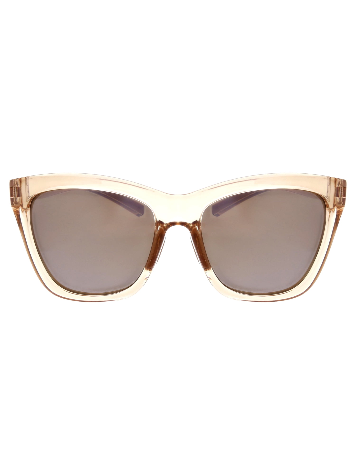 HURLEY BOARDWALK - HSL3000PS_290, SQUARE SUNGLASS, CRYSTAL SAND FRAME & SOLID BROWN W/ LIGHT SILVER FLASH POLARIZED LENS + AR COATING