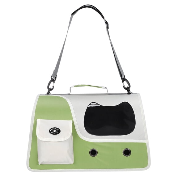 Uxcell Soft-Sided Cat Carrier, Ventilation Mesh, Travel Pet Carrier Breathable Small Dog Carrying Case Up to 16.5 lbs (Green), Intended for Hiking / Camping / Traveling