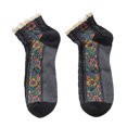 thumbnail image 1 of 1 par de calcetines florales de para niñas, calcetines de barco con adornos de encaje de primavera, calcetería Sunnimix Calcetines Algodón Barco, 1 of 7