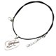 thumbnail image 2 of Guitar Pick Necklace PU Leather Cord and Stainless Steel Charm Shaped Like Guitar Pick, 2 of 3